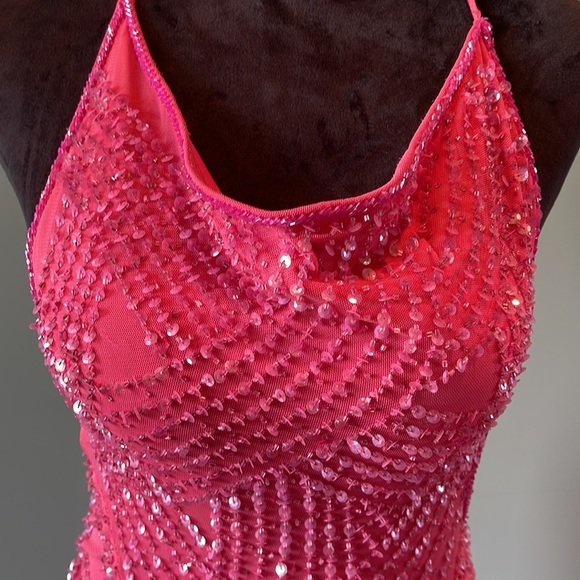 FORMAL GOWN WITH SEQUINS. - Picture 2 of 3